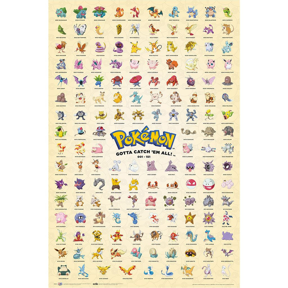 Pokemon First Gen Maxi Poster