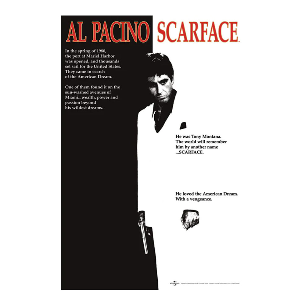 Scarface Black And White Maxi Poster