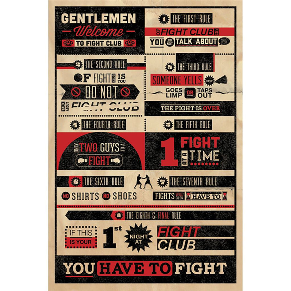 Fight Club Rules Maxi Poster