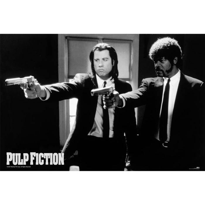 Pulp Fiction B&W Guns Maxi Poster