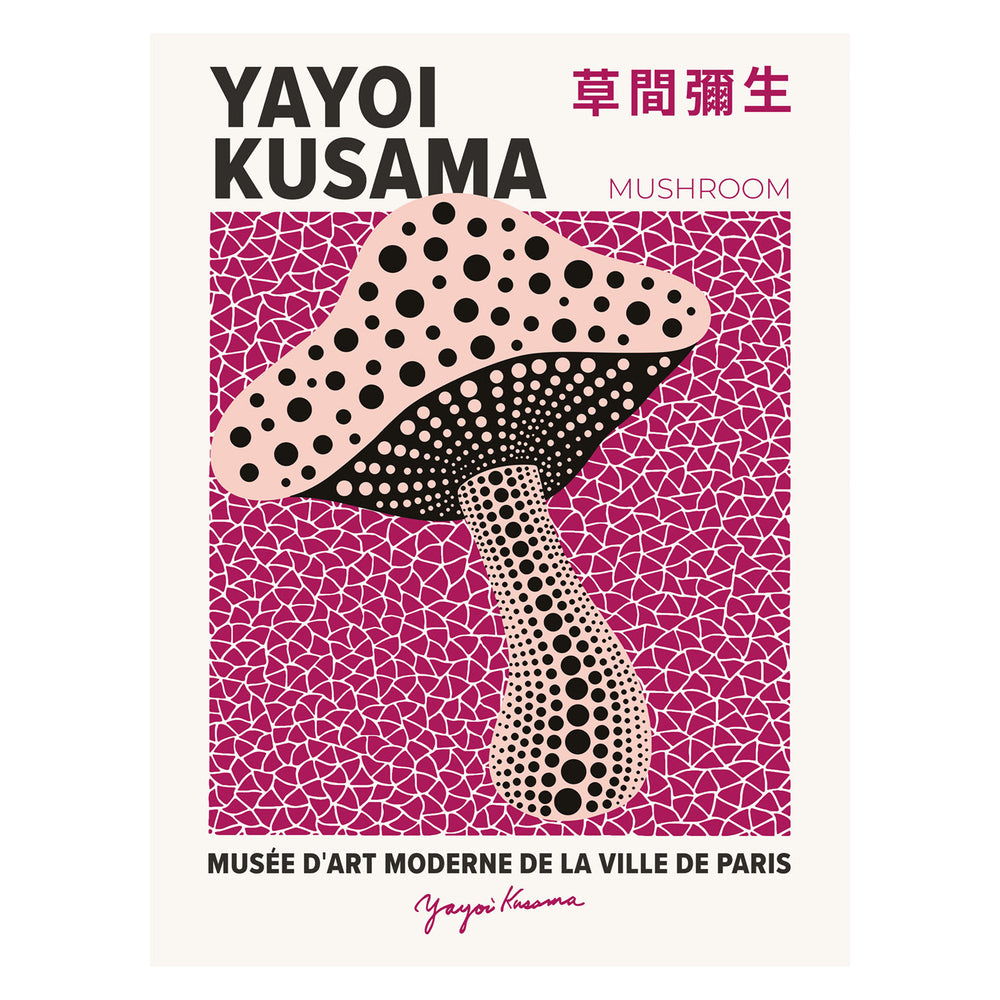 Yayoi Kusama Mushroom 30X40 Poster