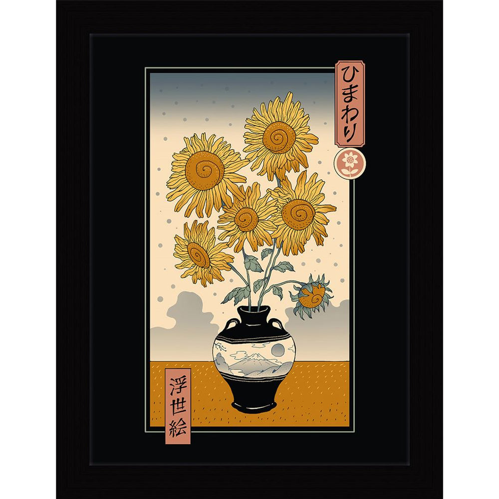 Sunflowers Ukiyoe 30X40 Poster