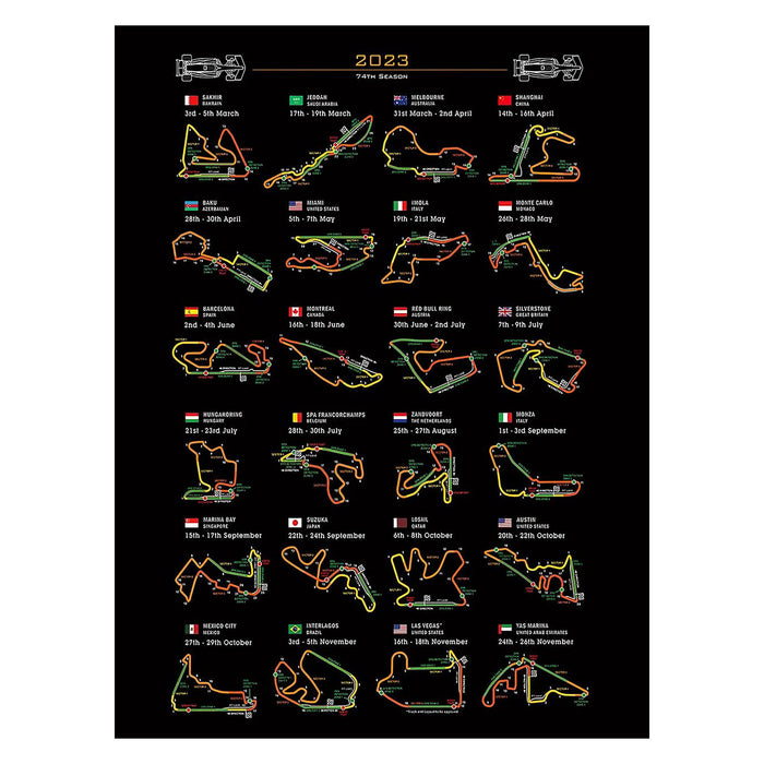F1 2023 Season 30X40 Poster