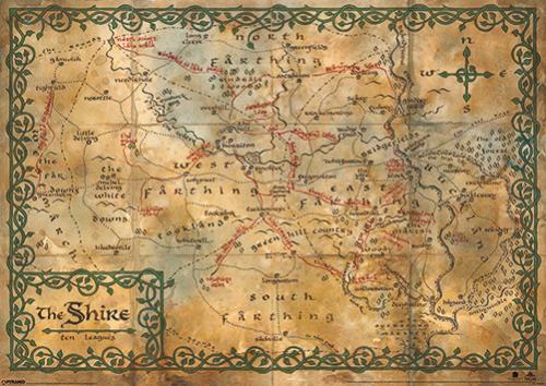 Shire Map 30X40 Poster