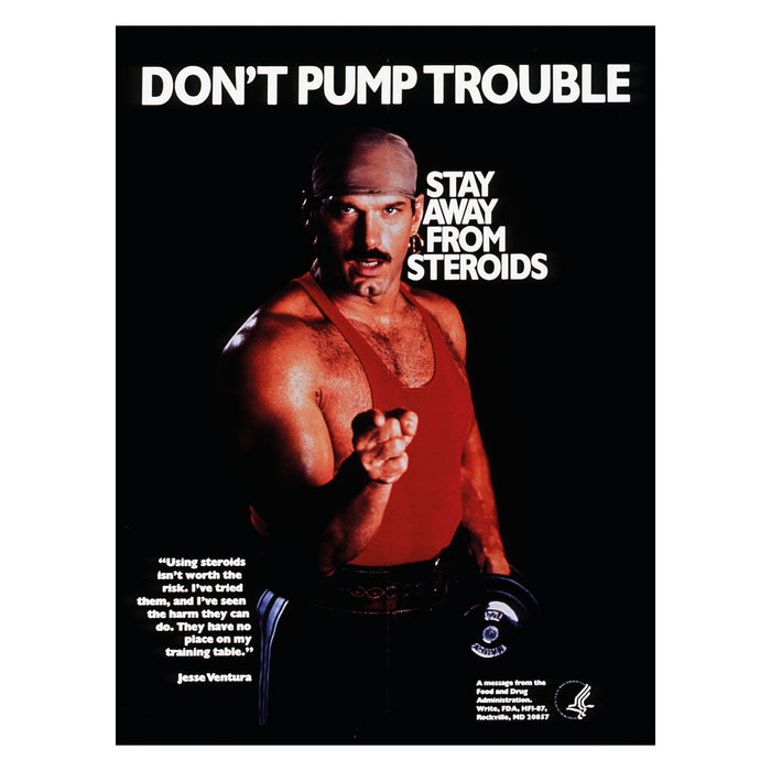 Stay Away From Steroids 30X40 Poster